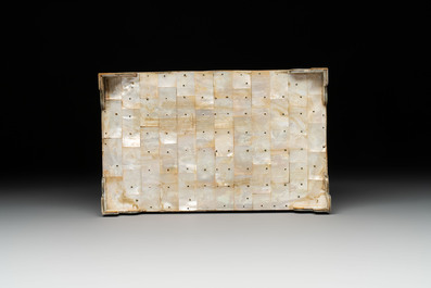 An Indo-Portuguese mother-of-pearl casket, Gujarat, 18th C.