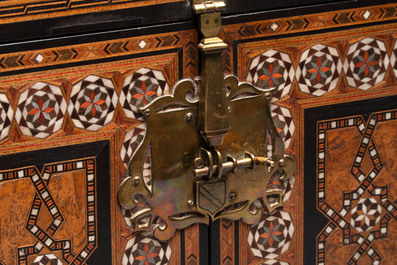 A rare bone-inlaid Nasrid-style table cabinet, Spain, 19th C.