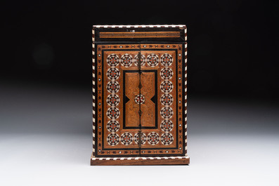 A rare bone-inlaid Nasrid-style table cabinet, Spain, 19th C.