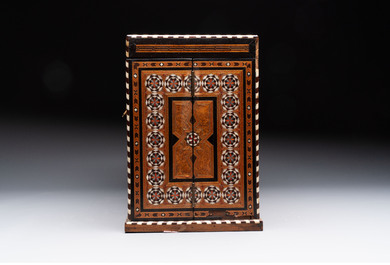 A rare bone-inlaid Nasrid-style table cabinet, Spain, 19th C.