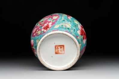 A Chinese famille rose bowl and a teapot for the Straits or Peranakan market, 19th C.
