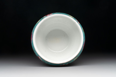 A Chinese famille rose bowl and a teapot for the Straits or Peranakan market, 19th C.