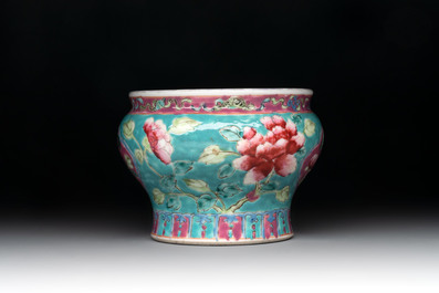 A Chinese famille rose bowl and a teapot for the Straits or Peranakan market, 19th C.