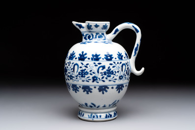 A Chinese blue and white ovoid jug after a Southern European example, Kangxi