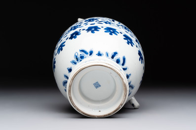 A Chinese blue and white ovoid jug after a Southern European example, Kangxi