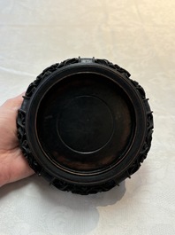 A pair of small Chinese grisaille 'hu' vases with winter landscapes, Qianlong and Tangying marks, Republic