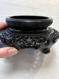 A pair of small Chinese grisaille 'hu' vases with winter landscapes, Qianlong and Tangying marks, Republic