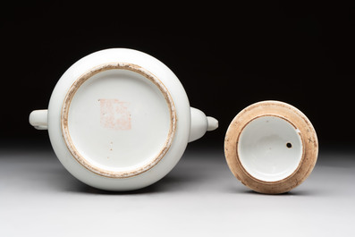 A group of 17 Chinese famille rose wares, Guangxu, Jiangxi Chupin 江西出品, Xu Fumao 徐福茂 marks, 19/20th C.
