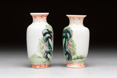 A group of 17 Chinese famille rose wares, Guangxu, Jiangxi Chupin 江西出品, Xu Fumao 徐福茂 marks, 19/20th C.