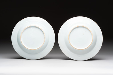 A pair of Chinese Imari-style armorial plates with the arms of Walker for the English market, Kangxi, ca. 1712