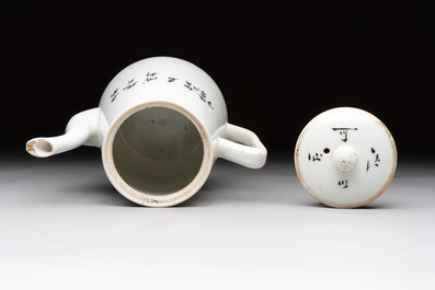 A group of 17 Chinese famille rose wares, Guangxu, Jiangxi Chupin 江西出品, Xu Fumao 徐福茂 marks, 19/20th C.