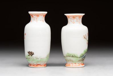 A group of 17 Chinese famille rose wares, Guangxu, Jiangxi Chupin 江西出品, Xu Fumao 徐福茂 marks, 19/20th C.