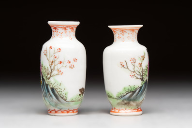 A group of 17 Chinese famille rose wares, Guangxu, Jiangxi Chupin 江西出品, Xu Fumao 徐福茂 marks, 19/20th C.
