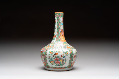 Four Chinese Canton famille rose vases, 19th C.