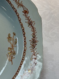 A Chinese polychrome armorial soup plate with the arms of Bennet for the English market, Qianlong, ca. 1765