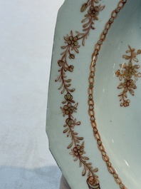 A Chinese polychrome armorial soup plate with the arms of Bennet for the English market, Qianlong, ca. 1765