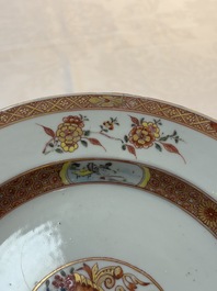 A Chinese famille rose armorial plate with the arms of Carter for the English market, Kangxi, ca. 1722