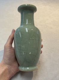 Two Chinese celadon-glazed vases, 19th C.