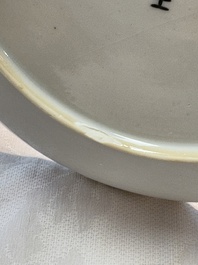A Chinese famille rose plate with floral design, Johanneum mark, ex-collection of August the Strong, Yongzheng