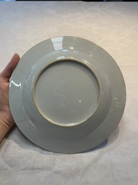 A Chinese famille rose armorial soup plate with the arms of Mellot for the Dutch market, Yongzheng, ca. 1733-1735