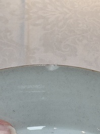 A Chinese armorial soup plate with the arms of Saunders for the English market, Qianlong, ca. 1745