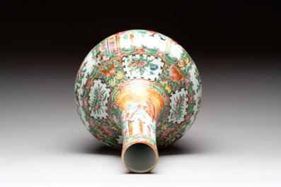 Four Chinese Canton famille rose vases, 19th C.