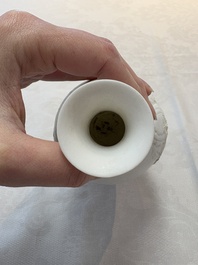 A Chinese 'mountainous landscape' biscuit vase, Wang Bing Rong 王炳荣 mark, Republic