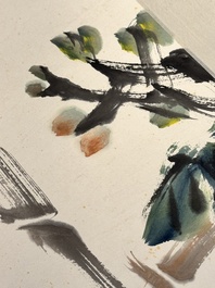 Linlu Xu 许麟庐 (1916-2011): 'Bird and chrysanthemum', ink and colour on paper