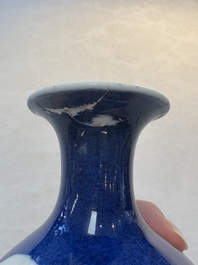 Five Chinese famille rose vases, Kangxi, Qianlong and Ju Ren Tang 居仁堂 mark, 19/20th C.