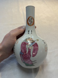 A Chinese famille rose 'Wu Shuang Pu' vase and a tazza, 19/20th C.
