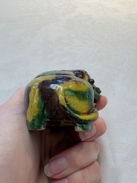 A Chinese sancai-glazed model of a dog, 19th C.