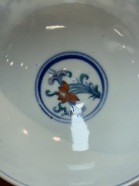A Chinese doucai bowl with floral design, Wen Tang Ya Zhi 文棠雅制 mark, Daoguang
