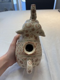 A rare Annamese or Vietnamese polychrome-enamelled 'elephant' jug, 16th C.