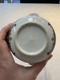 A Chinese famille rose armorial sugar pot with the arms of Van Beeftingh for the Dutch market, Qianlong