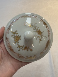 A Chinese famille rose armorial sugar pot with the arms of Van Beeftingh for the Dutch market, Qianlong