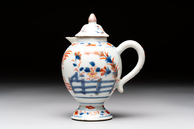 A Chinese famille verte covered bowl, a Dutch-decorated bowl, a gilt-bronze mounted pot-pourri vase and an Imari-style covered jug, Kangxi/Qianlong