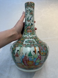 Four Chinese Canton famille rose vases, 19th C.