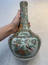 Four Chinese Canton famille rose vases, 19th C.