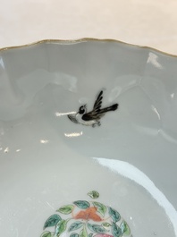 A Chinese famille rose 'peaches' bowl, Tongzhi mark and of the period