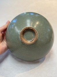 A Chinese green-glazed 'jun' bowl, Song