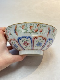 A Chinese famille rose 'peaches' bowl, Tongzhi mark and of the period
