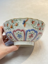 A Chinese famille rose 'peaches' bowl, Tongzhi mark and of the period