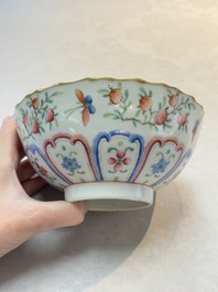 A Chinese famille rose 'peaches' bowl, Tongzhi mark and of the period