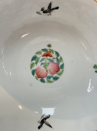 A Chinese famille rose 'peaches' bowl, Tongzhi mark and of the period