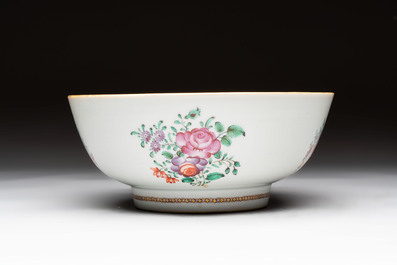 A Chinese famille rose armorial bowl with the arms of Byde with Hope in pretense, Qianlong, ca. 1775