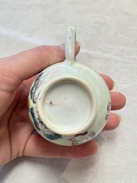 A pair of Chinese famille rose 'Luohan' cups, Qianlong