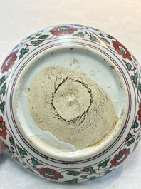 A Chinese Swatow wucai 'egret' plate, Ming