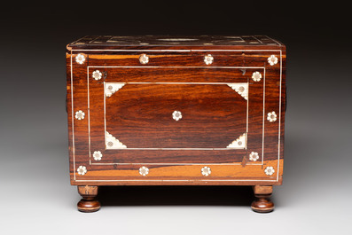 An Indo-Portuguese rosewood table cabinet, Gujarat or Sindh, 17th C.
