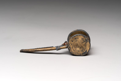 A miniature brass ewer, excavated in The Hague, 16th C.