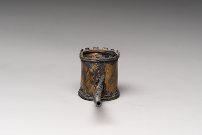 A miniature brass ewer, excavated in The Hague, 16th C.